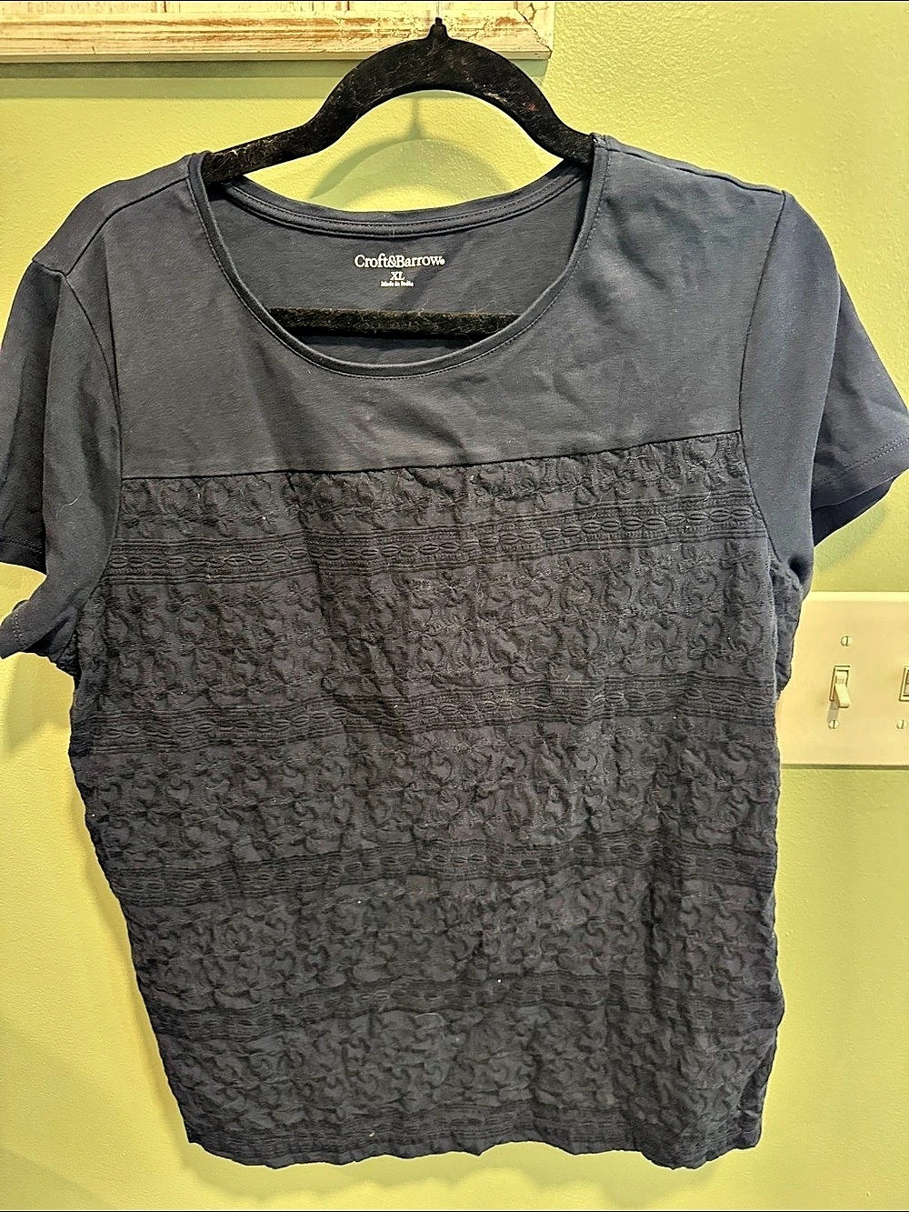 Croft & Barrow Textured Short Sleeve Tee XL